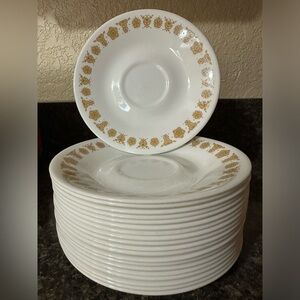 Corelle Butterfly Gold Saucers Lot